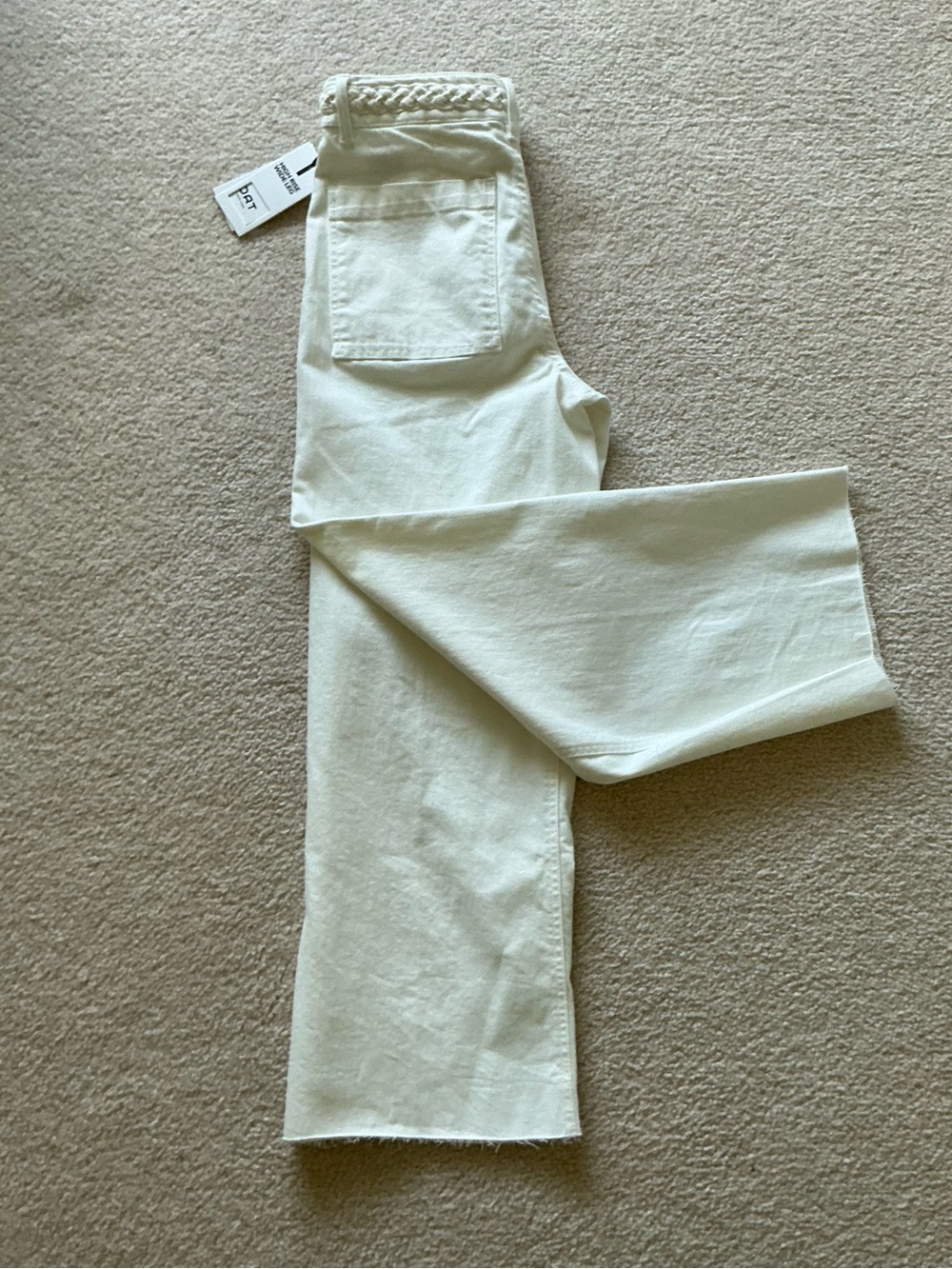 High Rise Wide Leg Oat Jeans - Size 6/28